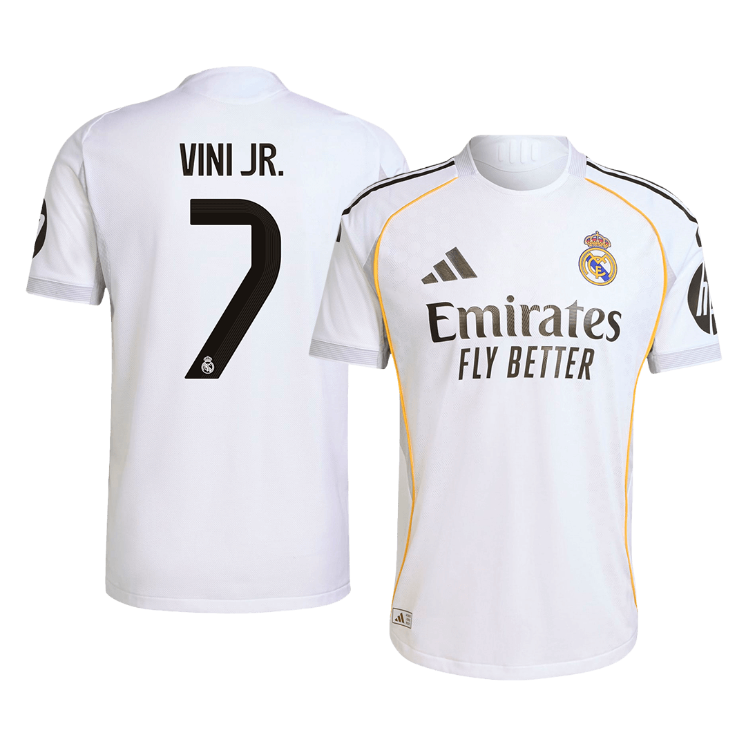 VINI JR. #7 Real Madrid Home Authentic Soccer Jersey 2025/26