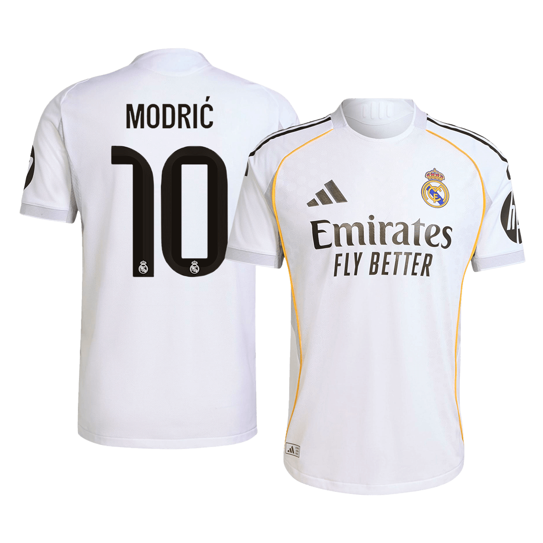 MODRIĆ #10 Real Madrid Home Authentic Soccer Jersey 2025/26