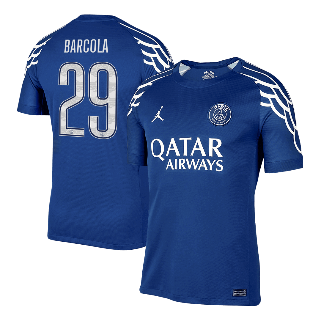 BARCOLA #29 PSG Fourth Away Soccer Jersey 2024/25 -UCL