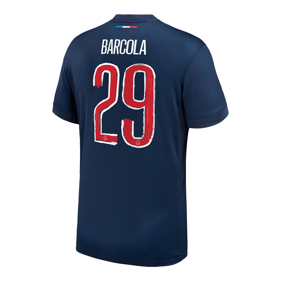 BARCOLA #29 PSG Home Soccer Jersey 2024/25 -UCL