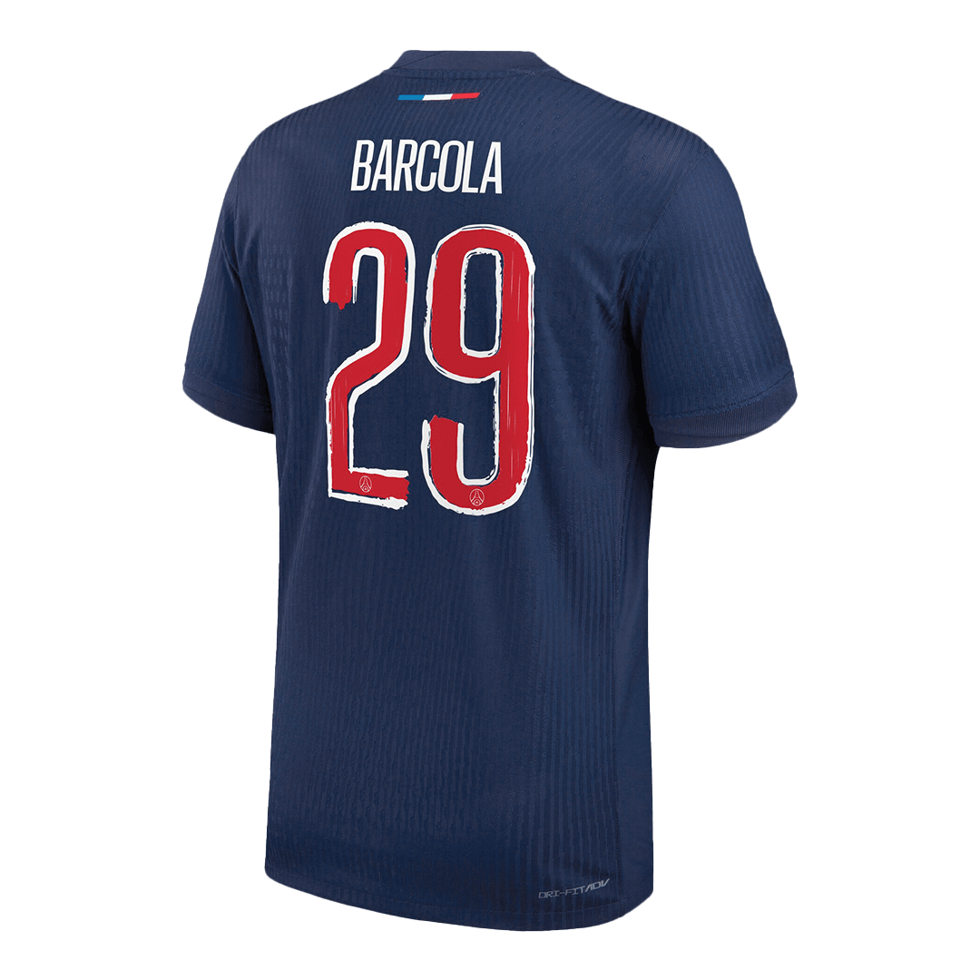 BARCOLA #29 PSG Home Authentic Soccer Jersey 2024/25 - UCL