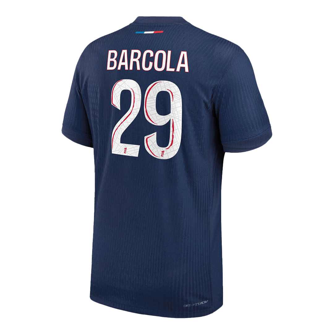 BARCOLA #29 PSG Home Authentic Soccer Jersey 2024/25