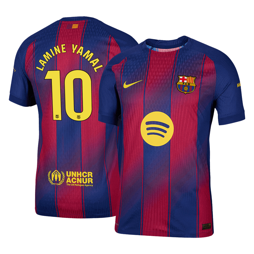 LAMINE YAMAL #10 Barcelona Home Authentic Soccer Jersey 2025/26