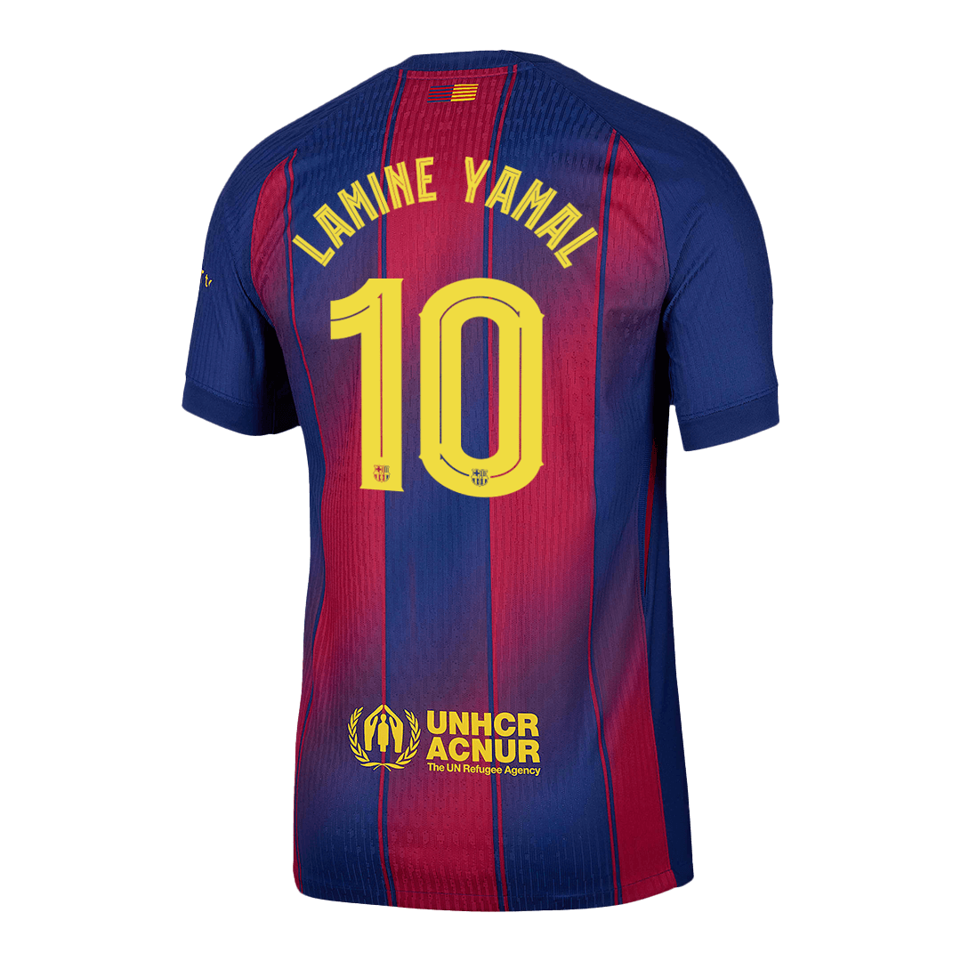 LAMINE YAMAL #10 Barcelona Home Authentic Soccer Jersey 2025/26 - UCL