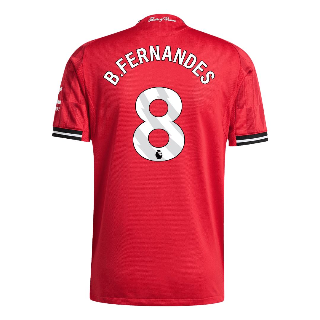 B.FERNANDES #8 Manchester United Home Authentic Soccer Jersey 2025/26