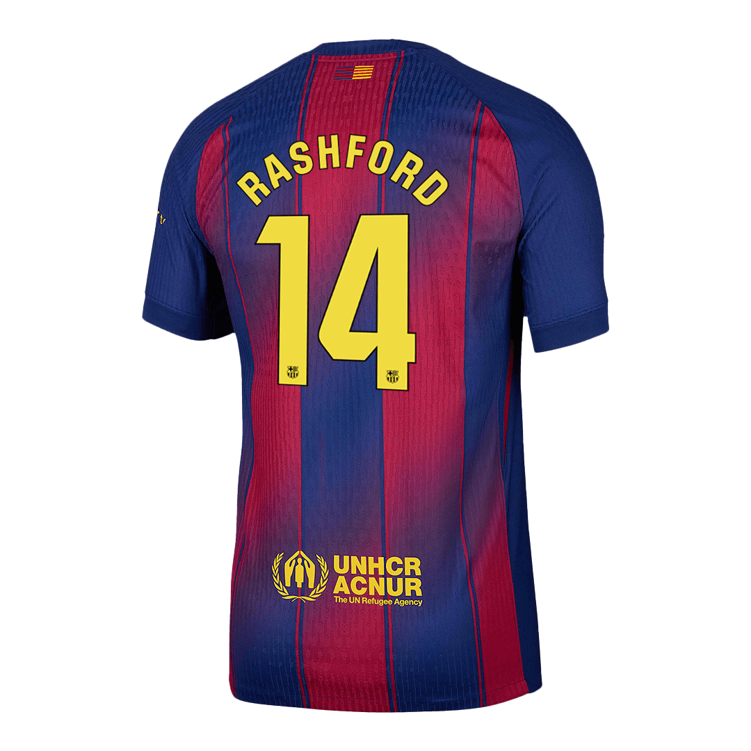 RASHFORD #14 Barcelona Home Authentic Soccer Jersey 2025/26