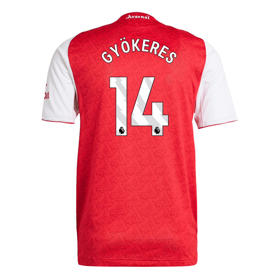 GYÖKERES #14 Arsenal Home Authentic Soccer Jersey 2025/26