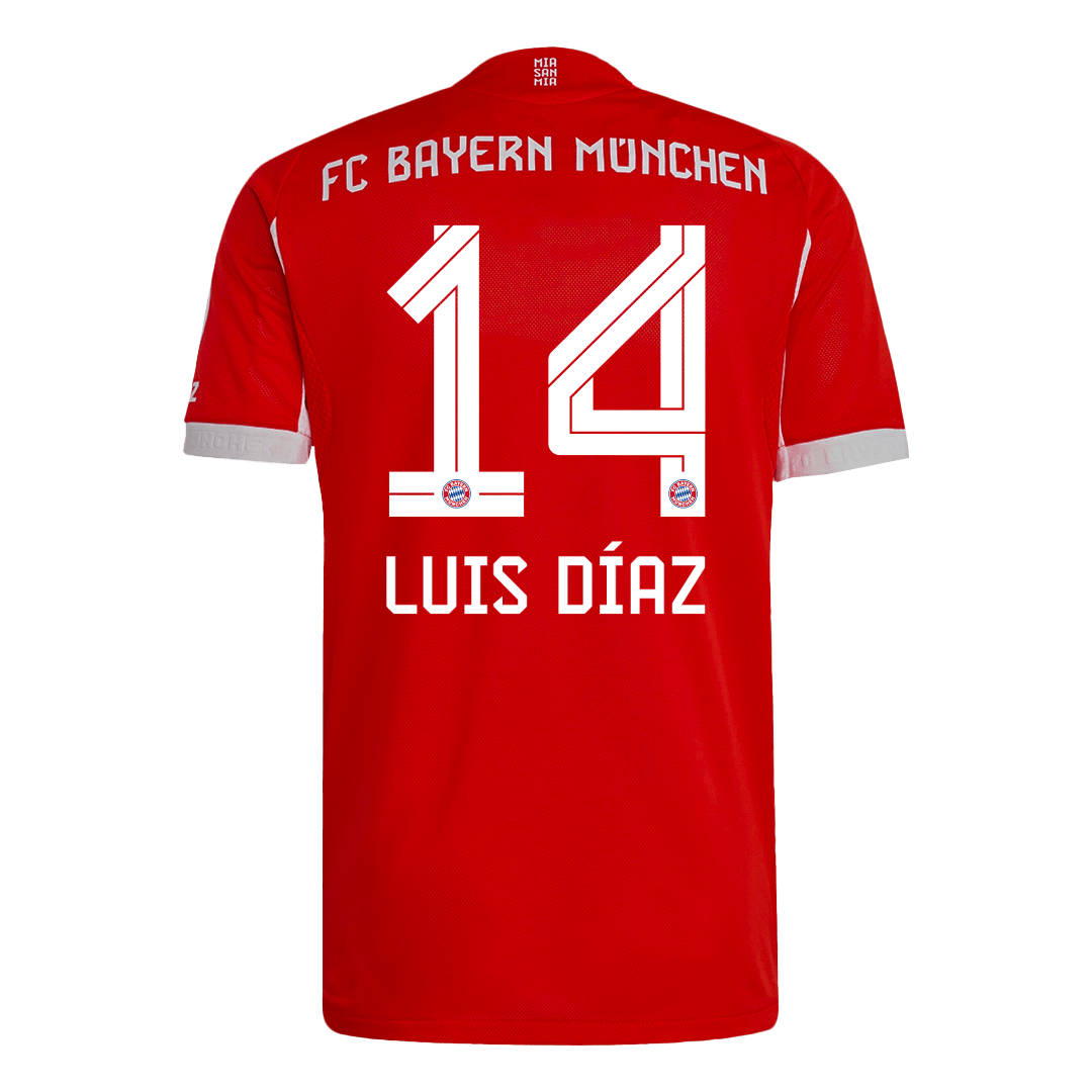 LUIS DÍAZ #14 Bayern Munich Home Authentic Soccer Jersey 2025/26