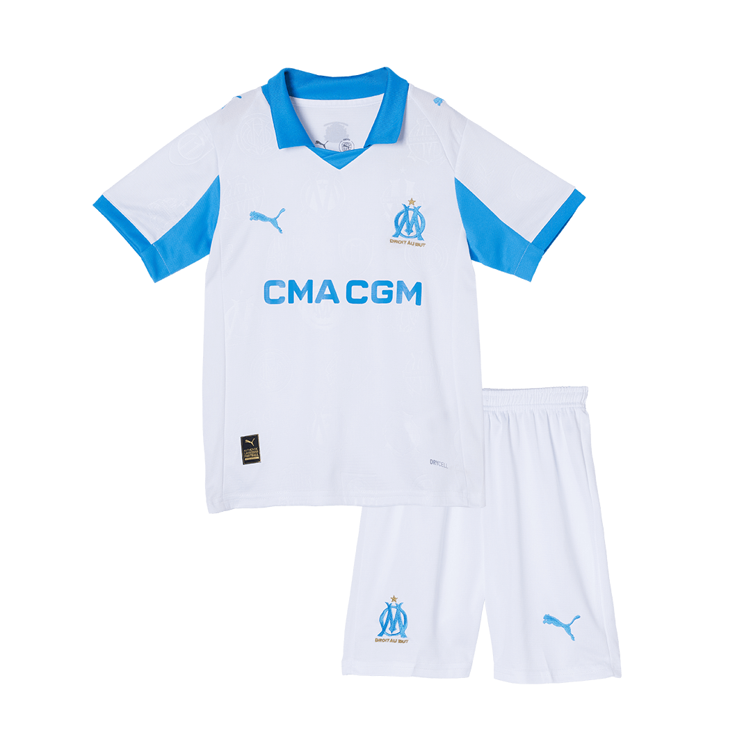 Marseille Home Kids Soccer Jerseys Kit 2025/26