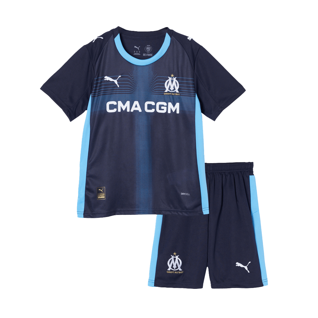 Marseille Away Kids Soccer Jerseys Kit 2025/26