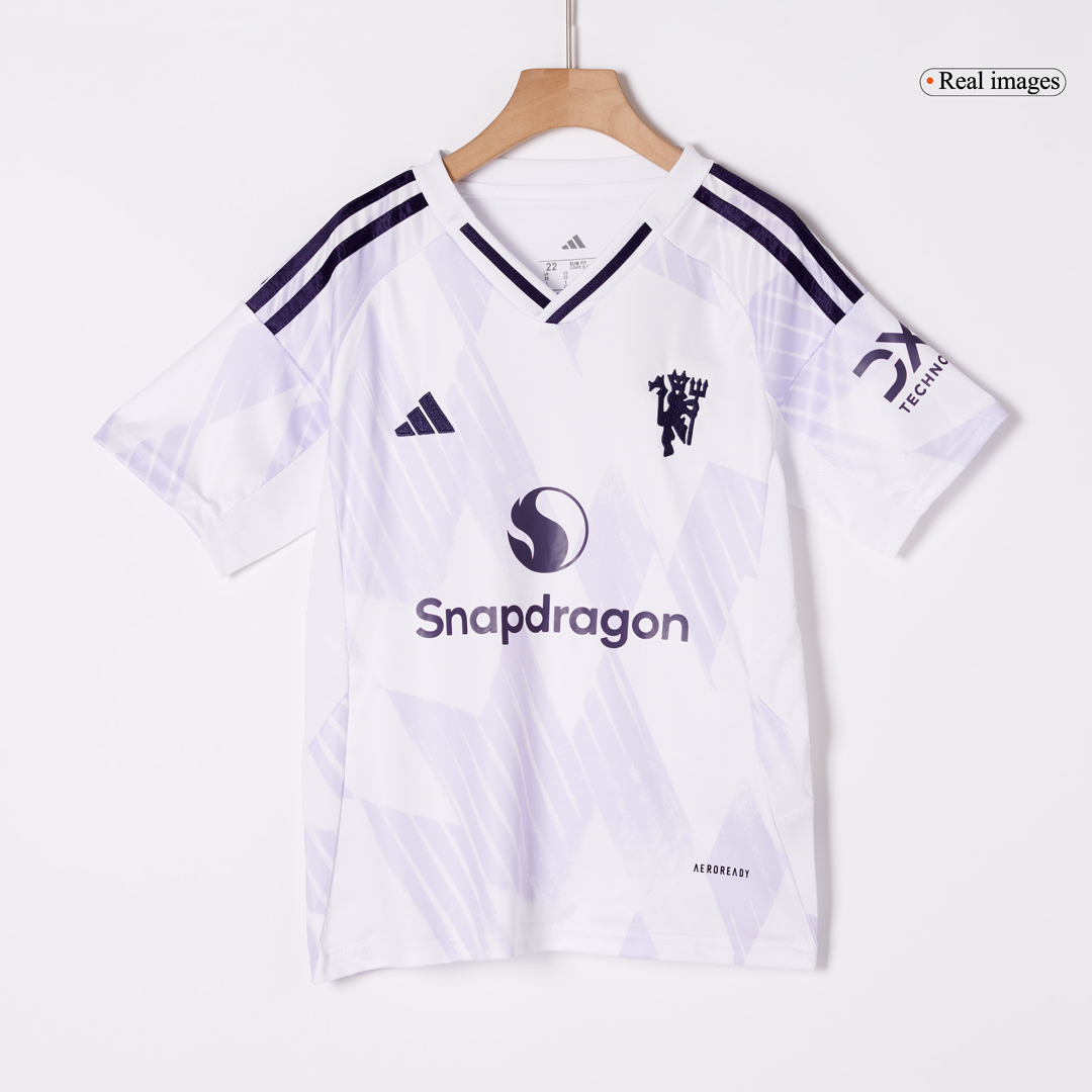 Manchester United Away Kids Soccer Jerseys Full Kit 2025/26