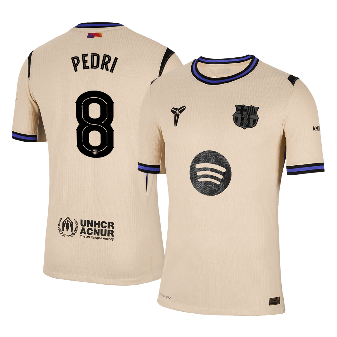 PEDRI #8 Barcelona Away Authentic Soccer Jersey 2025/26 - UCL