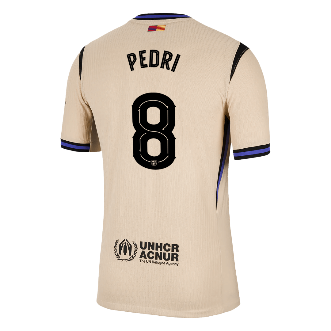 PEDRI #8 Barcelona Away Authentic Soccer Jersey 2025/26 - UCL