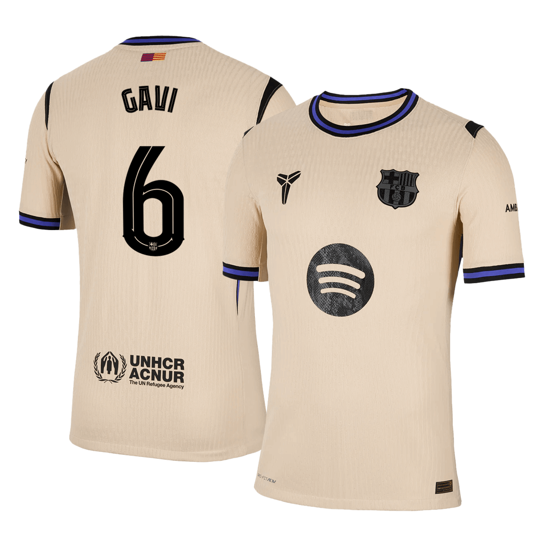 GAVI #6 Barcelona Away Authentic Soccer Jersey 2025/26 - UCL