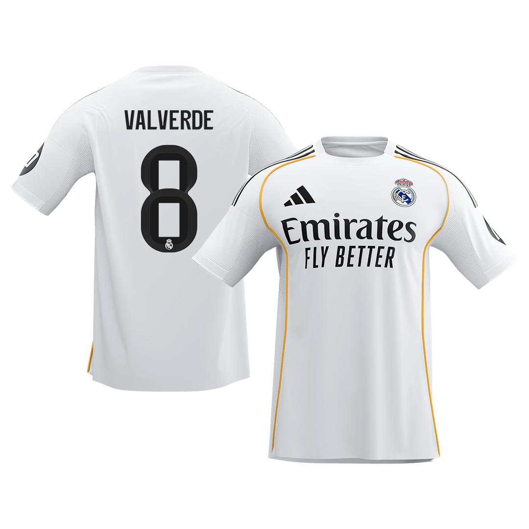 VALVERDE #8 Real Madrid Home Soccer Jersey 2025/26