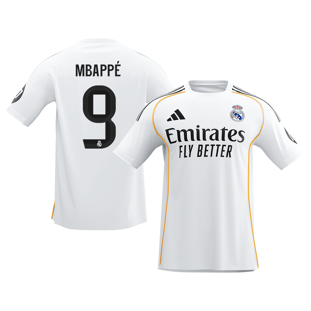 MBAPPÉ #9 Real Madrid Home Soccer Jersey 2025/26