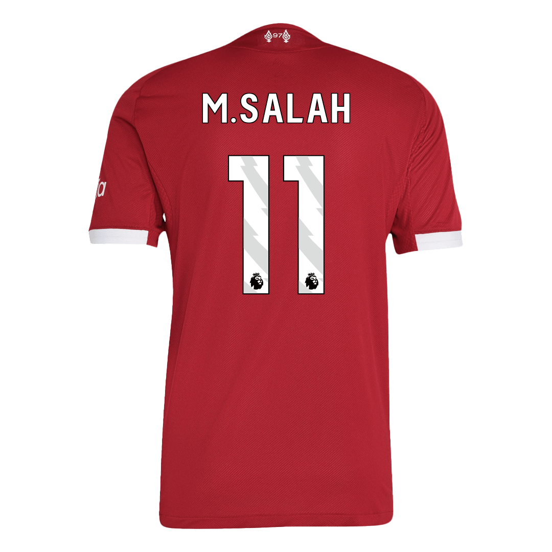 M.SALAH #11 Liverpool Home Authentic Soccer Jersey 2025/26