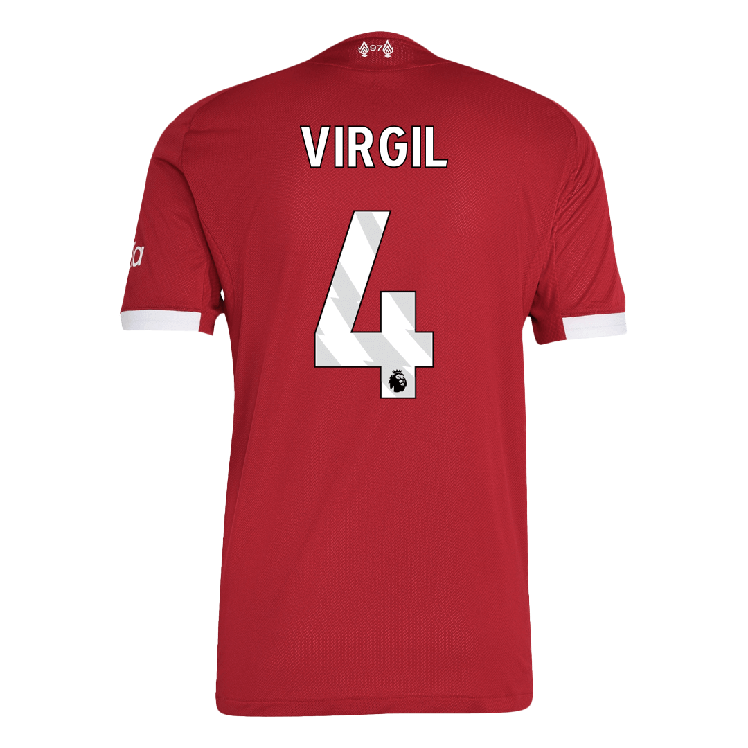 VIRGIL #4 Liverpool Home Authentic Soccer Jersey 2025/26