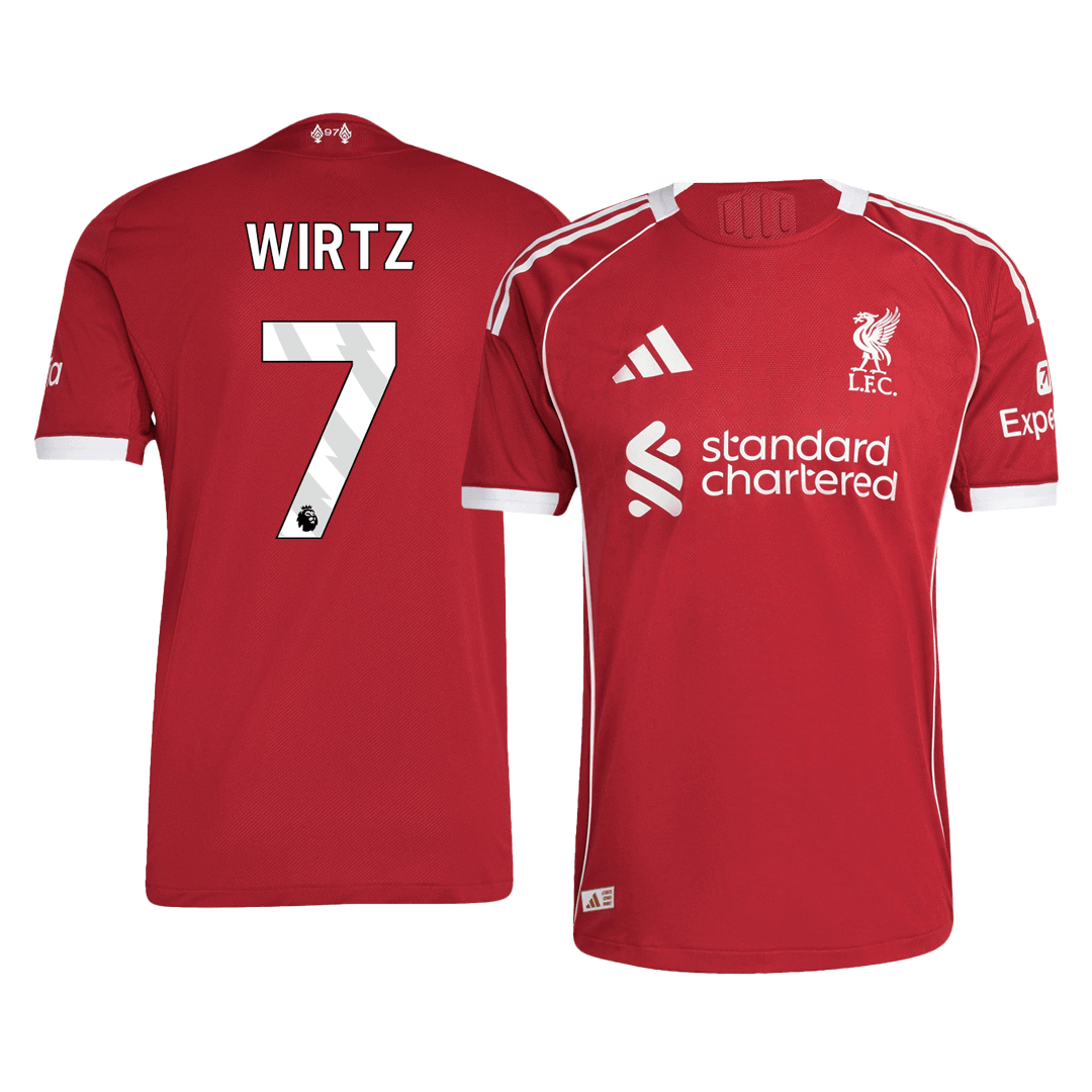 WIRTZ #7 Liverpool Home Authentic Soccer Jersey 2025/26