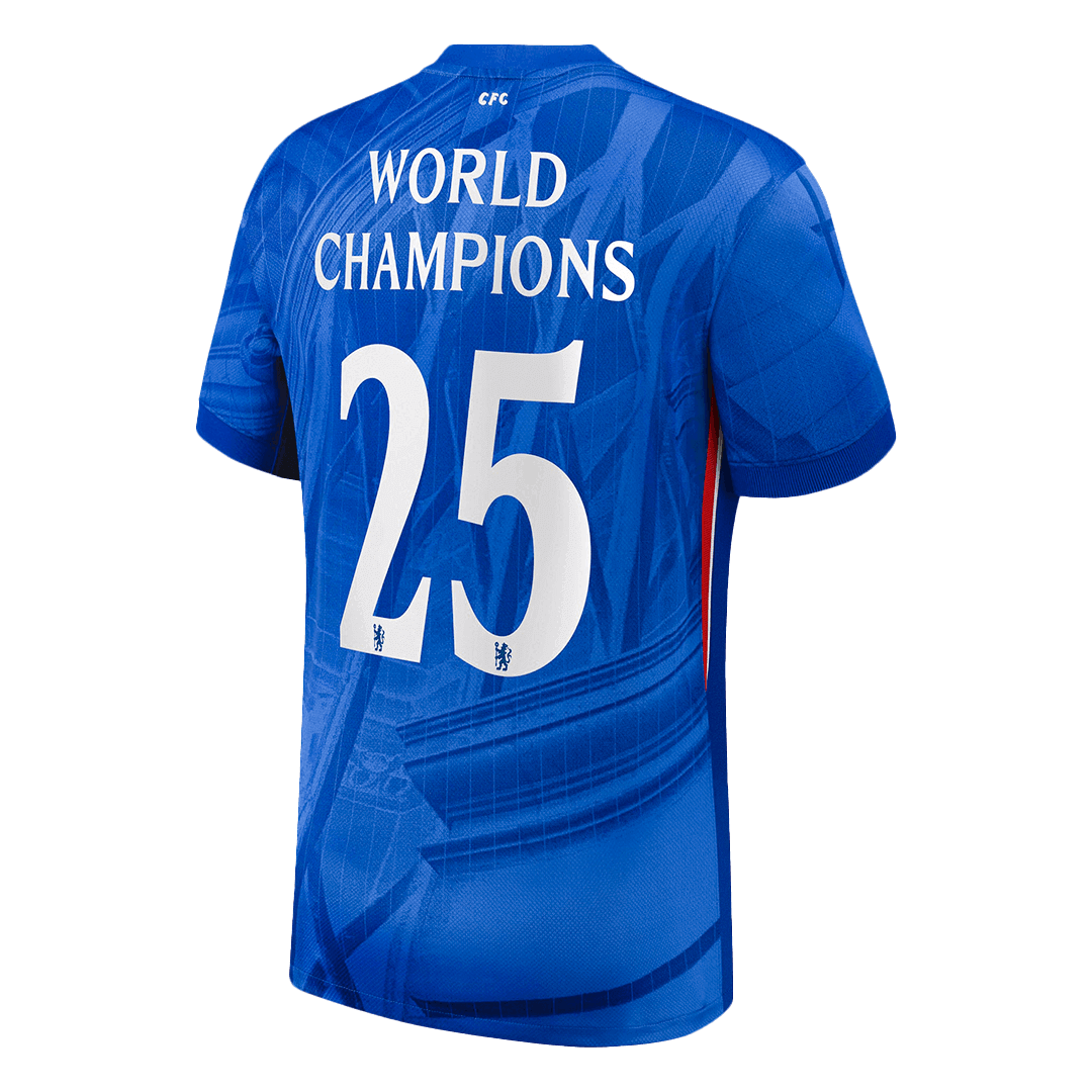 WORLD CHAMPIONS #25 Chelsea Home Soccer Jersey 2025/26 with chest badge