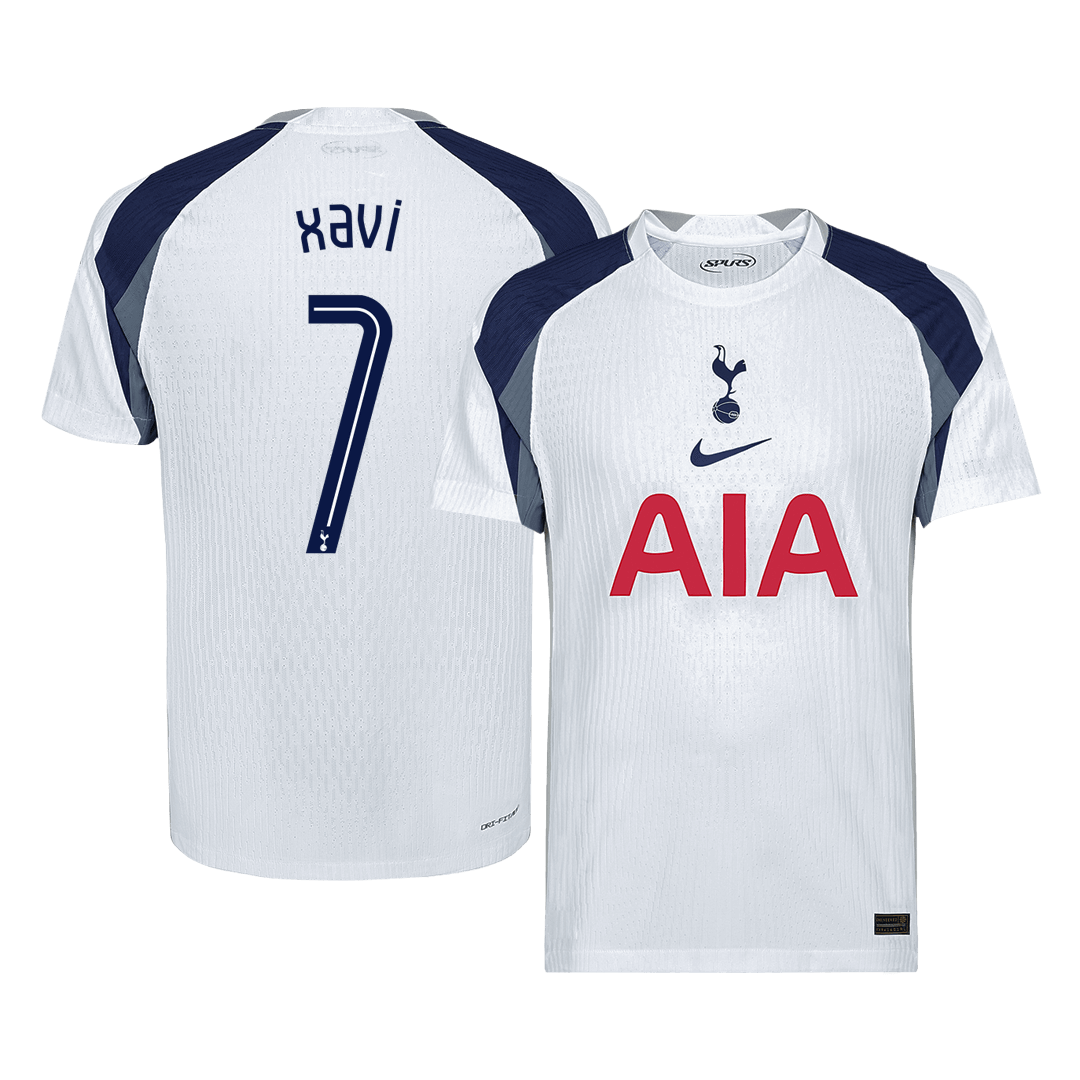 XAVI #7 Tottenham Hotspur Home Authentic Soccer Jersey 2025/26 - UCL