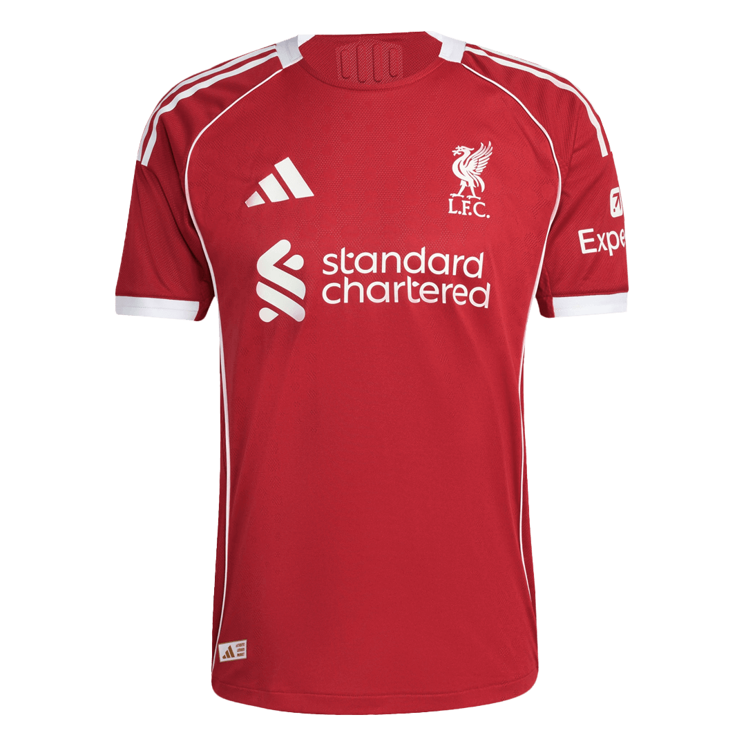 M.SALAH #11 Liverpool Home Authentic Soccer Jersey 2025/26