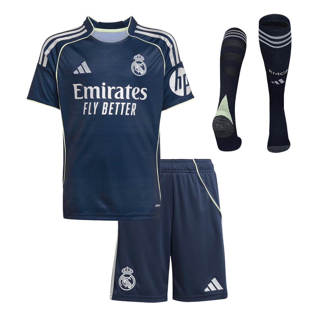 Real Madrid Away Kids Soccer Jerseys Full Kit 2025/26