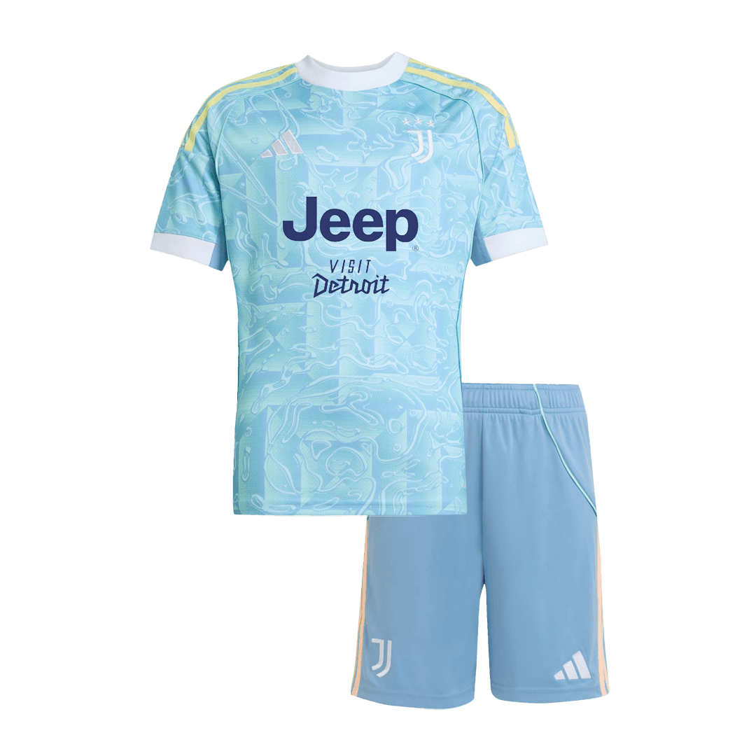 Juventus Away Kids Soccer Jerseys Kit 2025/26