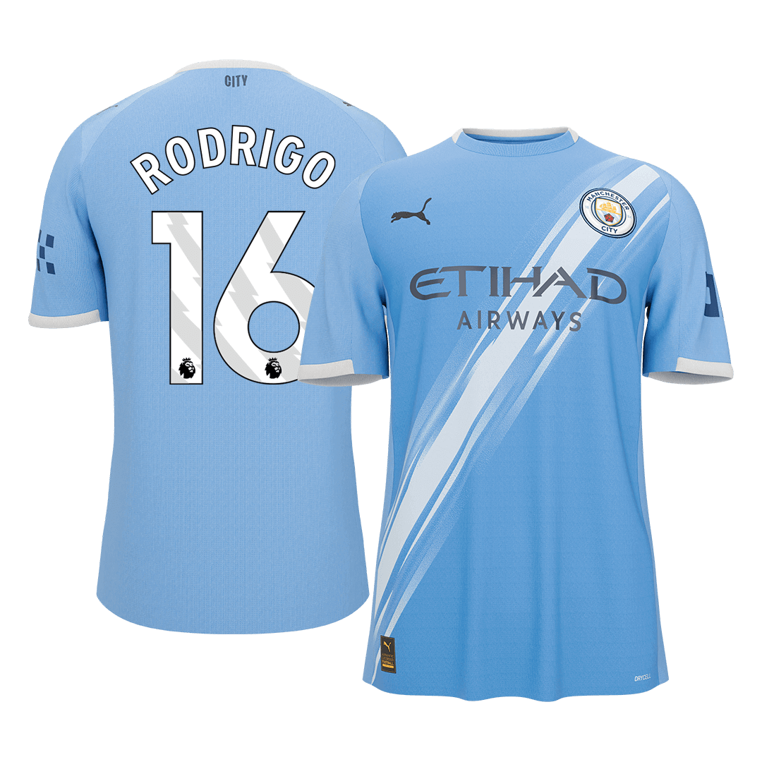 RODRIGO #16 Manchester City Home Soccer Jersey 2025/26