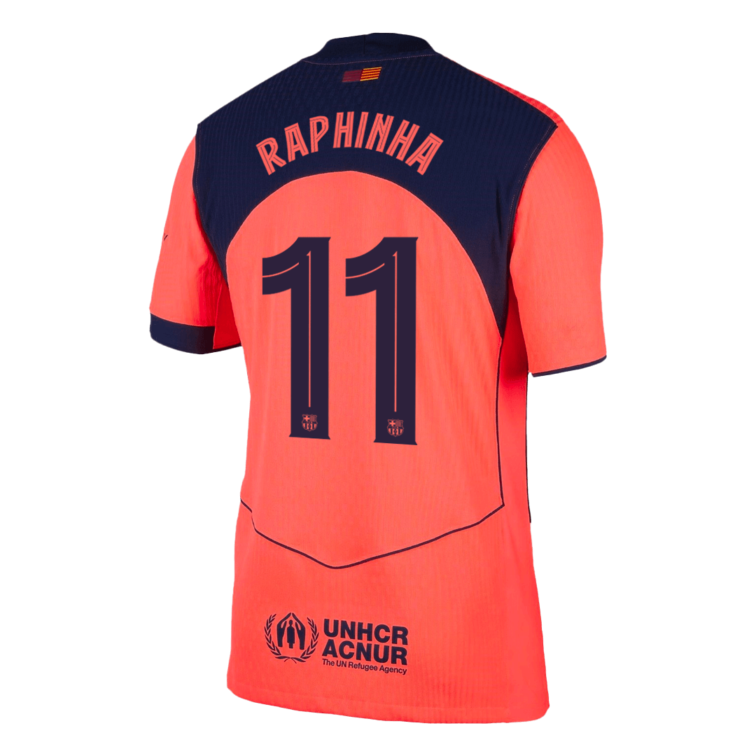 RAPHINHA #11 Barcelona Third Away Authentic Soccer Jersey 2025/26 - UCL