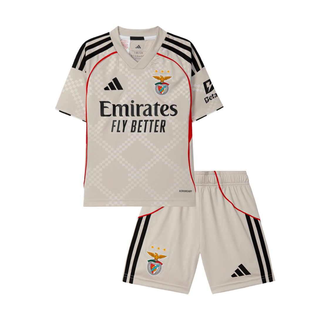 Benfica Away Kids Soccer Jerseys Kit 2025/26