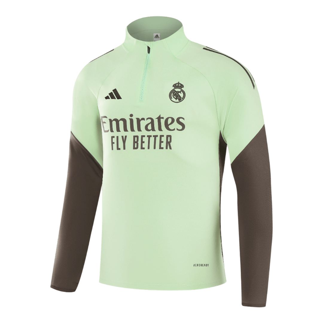 Real Madrid 1/4 Zip Tracksuit 2025/26 Kids Green