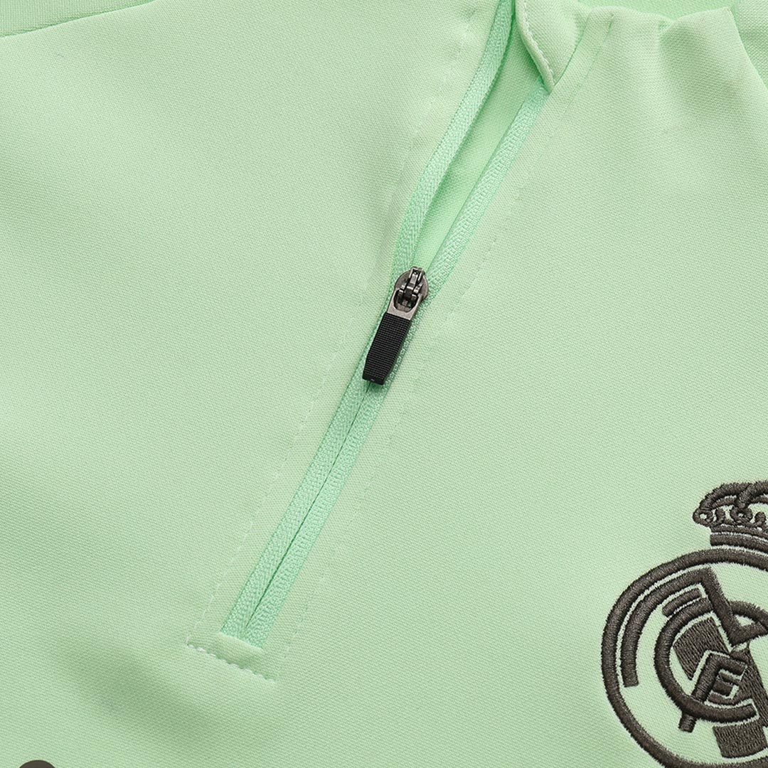 Real Madrid 1/4 Zip Tracksuit 2025/26 Kids Green
