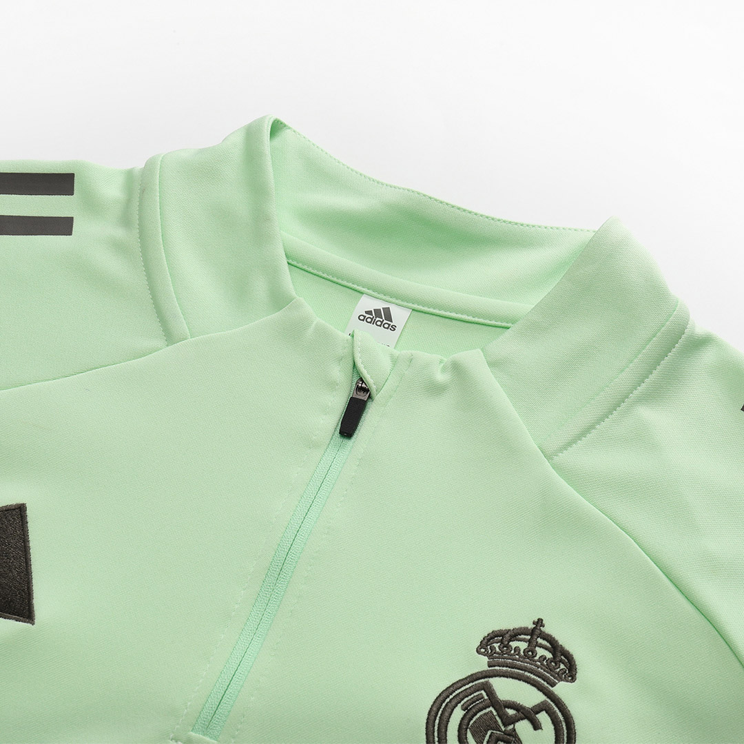 Real Madrid 1/4 Zip Tracksuit 2025/26 Kids Green