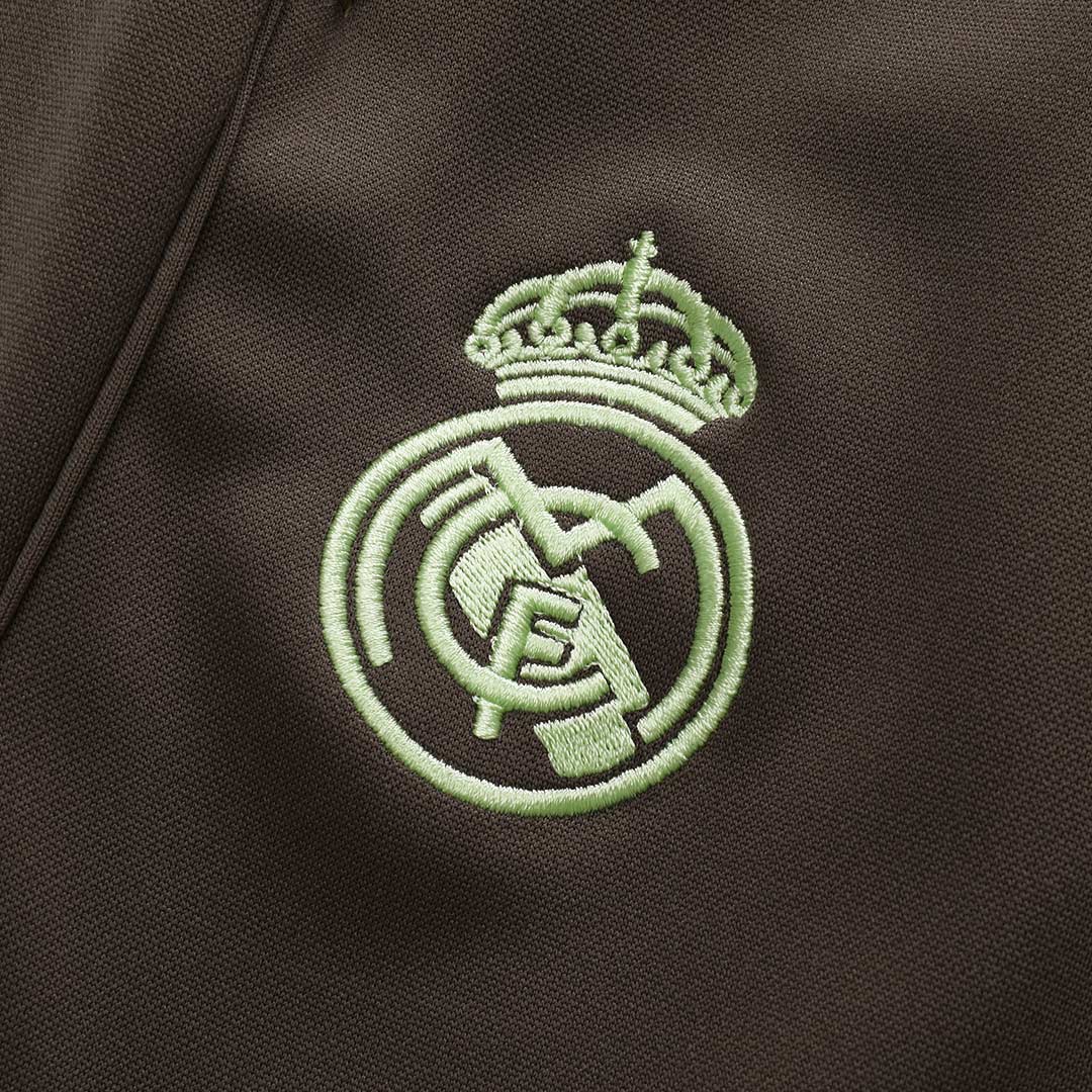 Real Madrid 1/4 Zip Tracksuit 2025/26 Kids Green