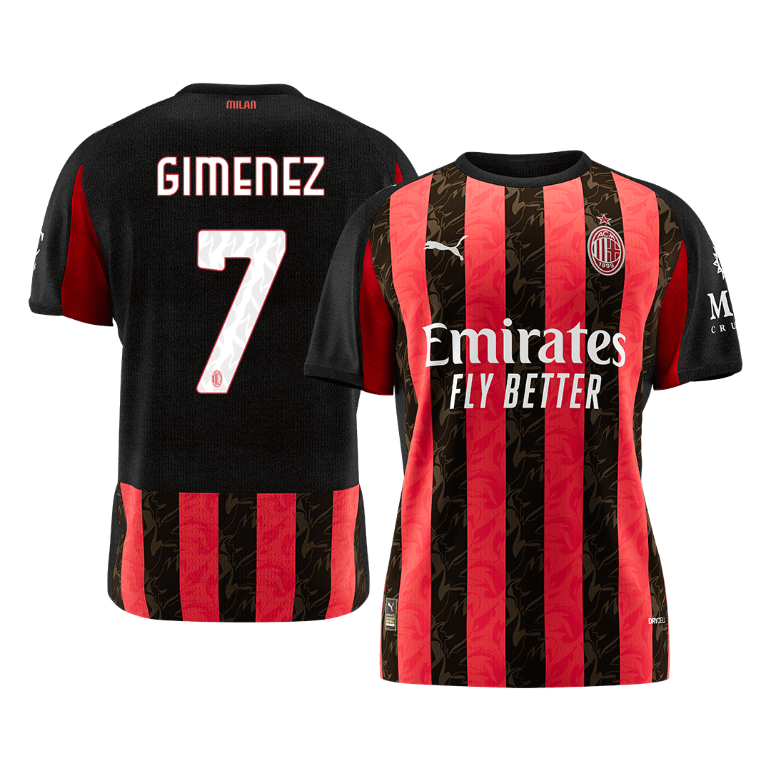 GIMENEZ #7 AC Milan Home Soccer Jersey 2025/26